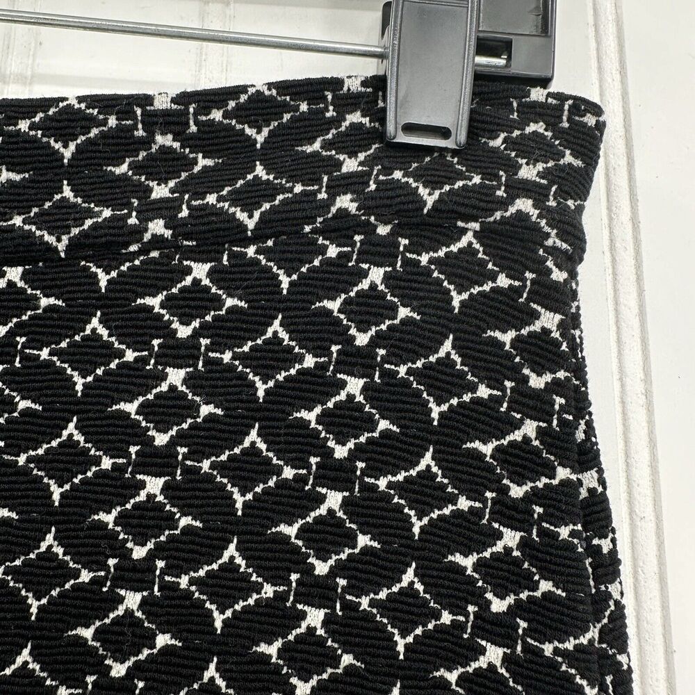 Pencil Skirt Anthropologie Maeve Womens Small Black Slit Tencel Diamond Academia - Picture 2 of 10
